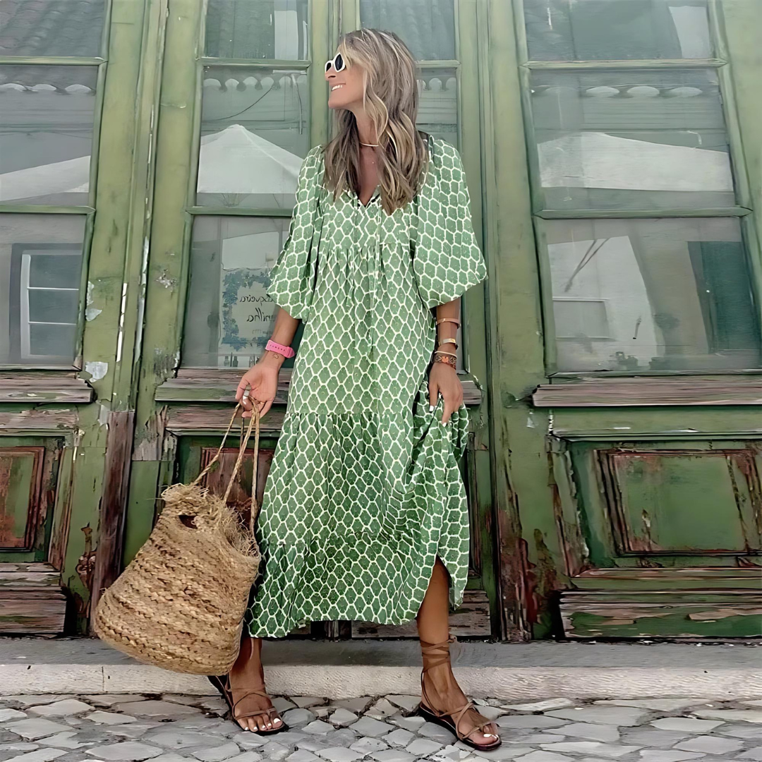 Sheren™ | Robe fluide avec imprimé de roses