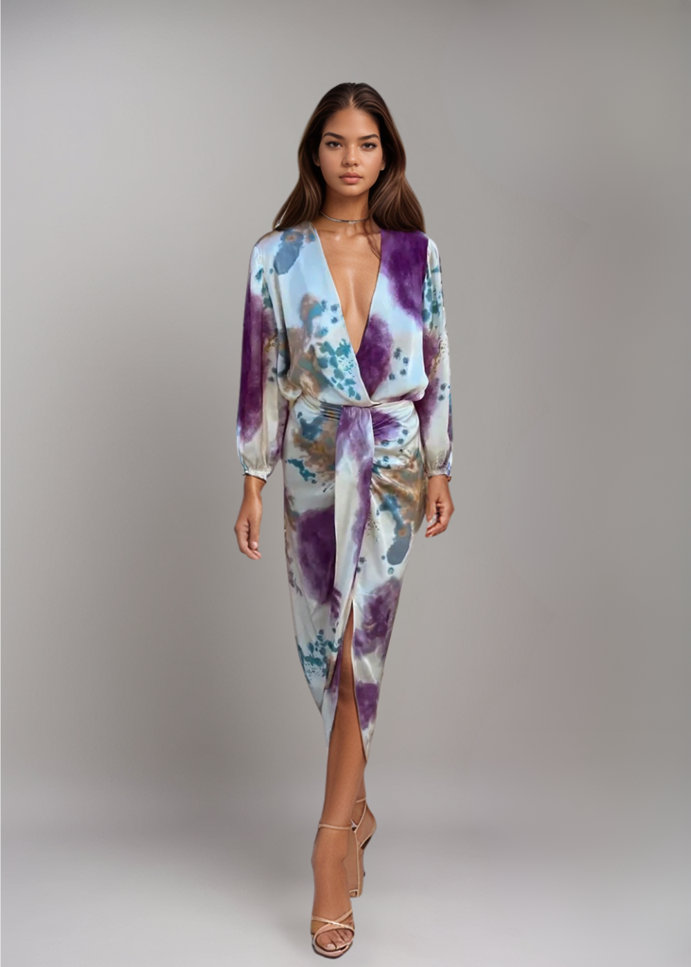 Hedwig™ | Robe Midi Wrap Artistique