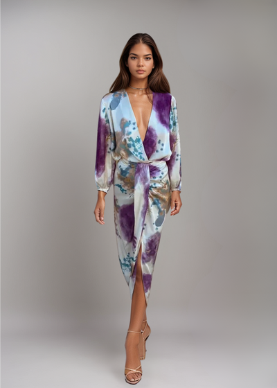 Hedwig™ | Robe Midi Wrap Artistique