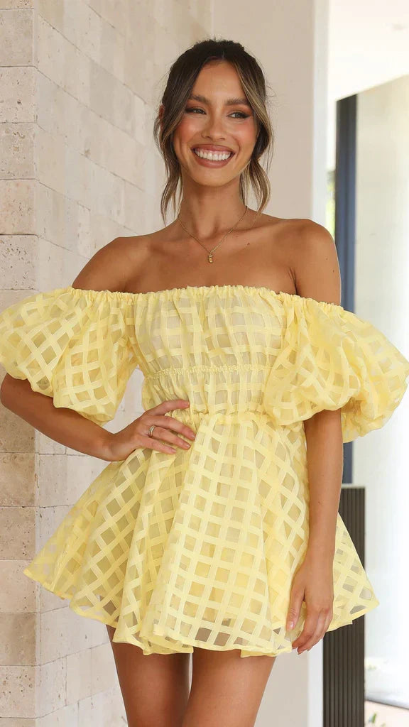 Ivy | Robe mini à manches bouffantes