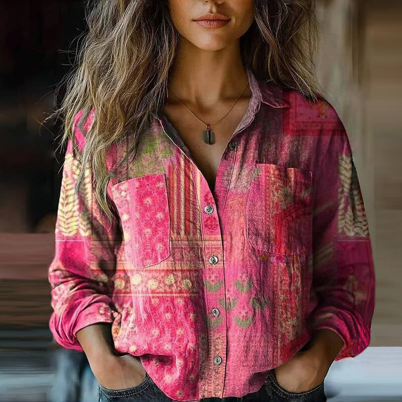 Morena™ | Blouse Imprimée Vintage