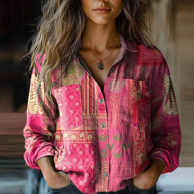 Morena™ | Blouse Imprimée Vintage