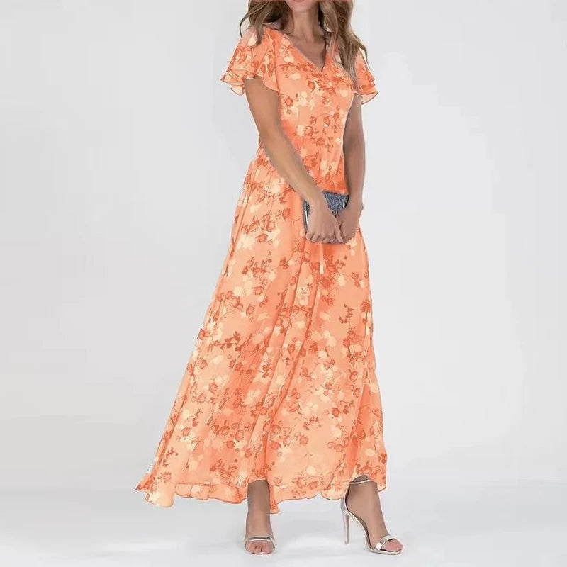 Sofia™ | Robe fleurie avec manches volantées