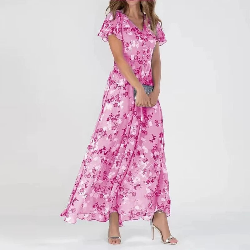 Sofia™ | Robe fleurie avec manches volantées