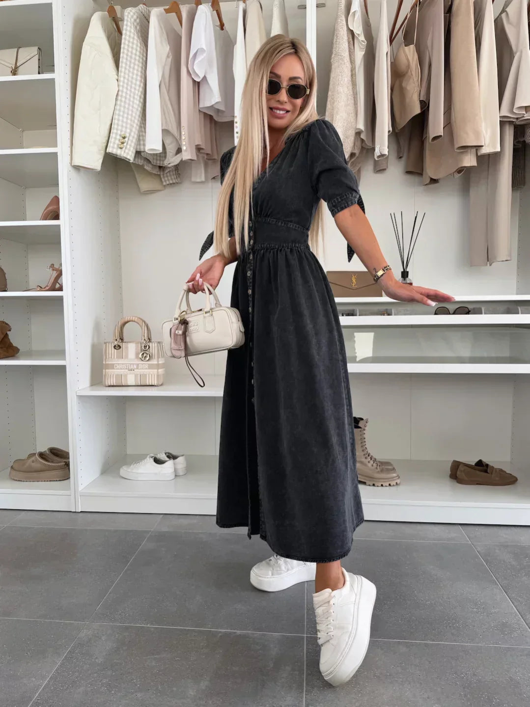 Luise™ | Robe en Denim Éclatante