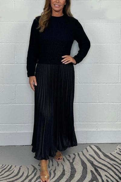 Clara™ | Ensemble de pull élégant et jupe plissée
