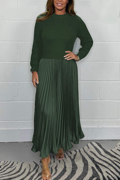 Clara™ | Ensemble de pull élégant et jupe plissée