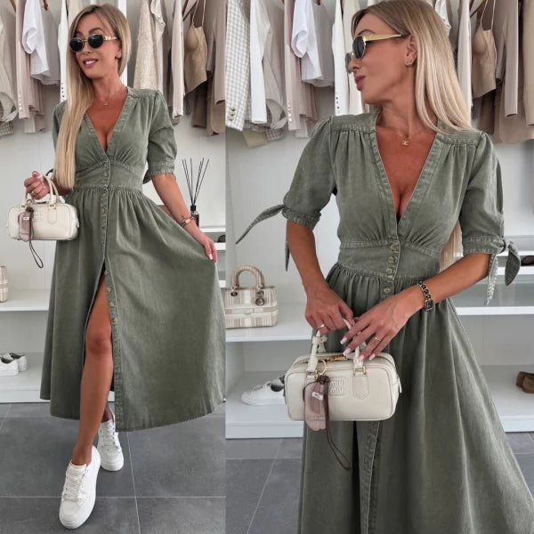 Luise™ | Robe en Denim Éclatante