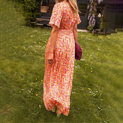 Seraphina™ | Robe maxi à fleurs avec manches volantées