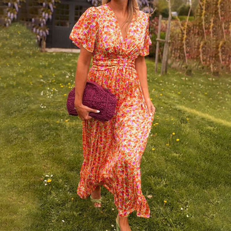 Seraphina™ | Robe maxi à fleurs avec manches volantées