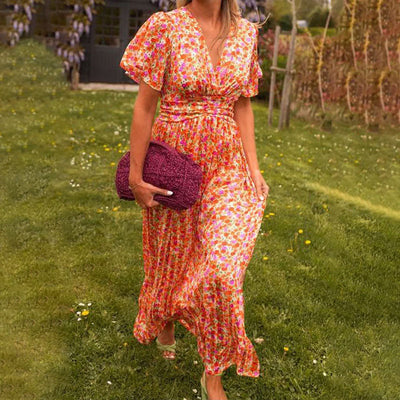 Seraphina™ | Robe maxi à fleurs avec manches volantées
