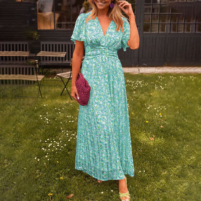 Seraphina™ | Robe maxi à fleurs avec manches volantées