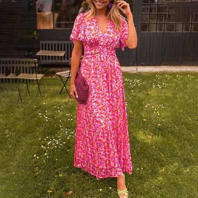 Seraphina™ | Robe maxi à fleurs avec manches volantées