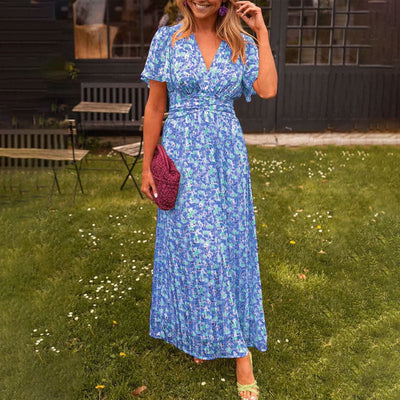 Seraphina™ | Robe maxi à fleurs avec manches volantées