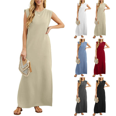 Therese™ | Robe maxi sans manches au style minimaliste