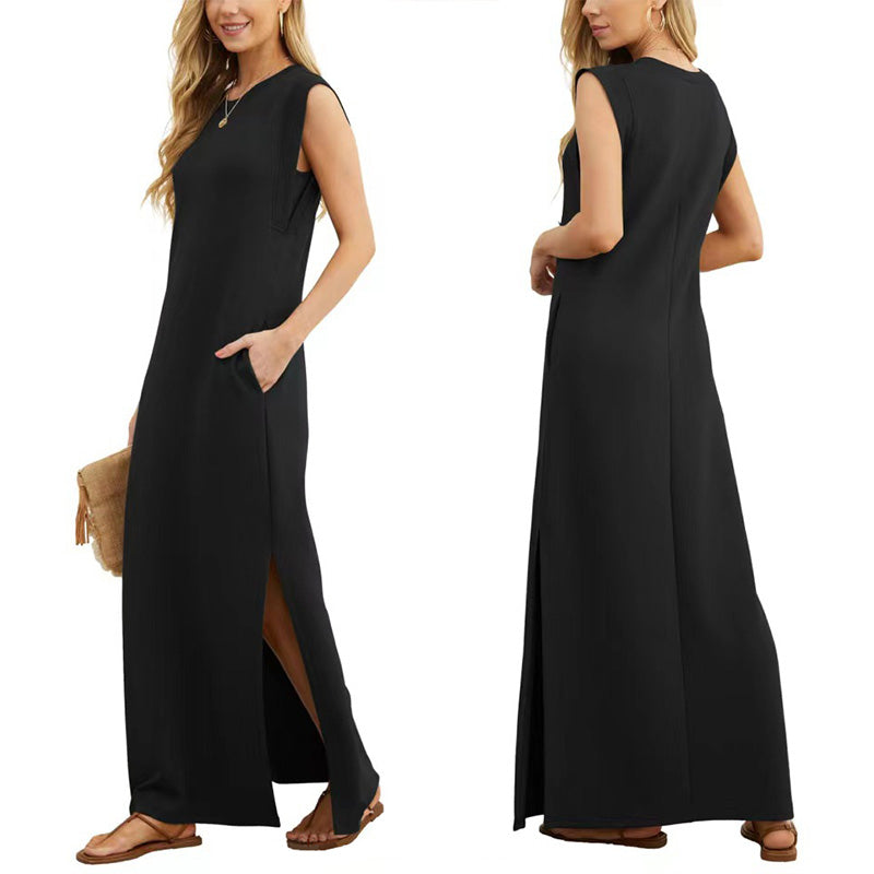 Therese™ | Robe maxi sans manches au style minimaliste