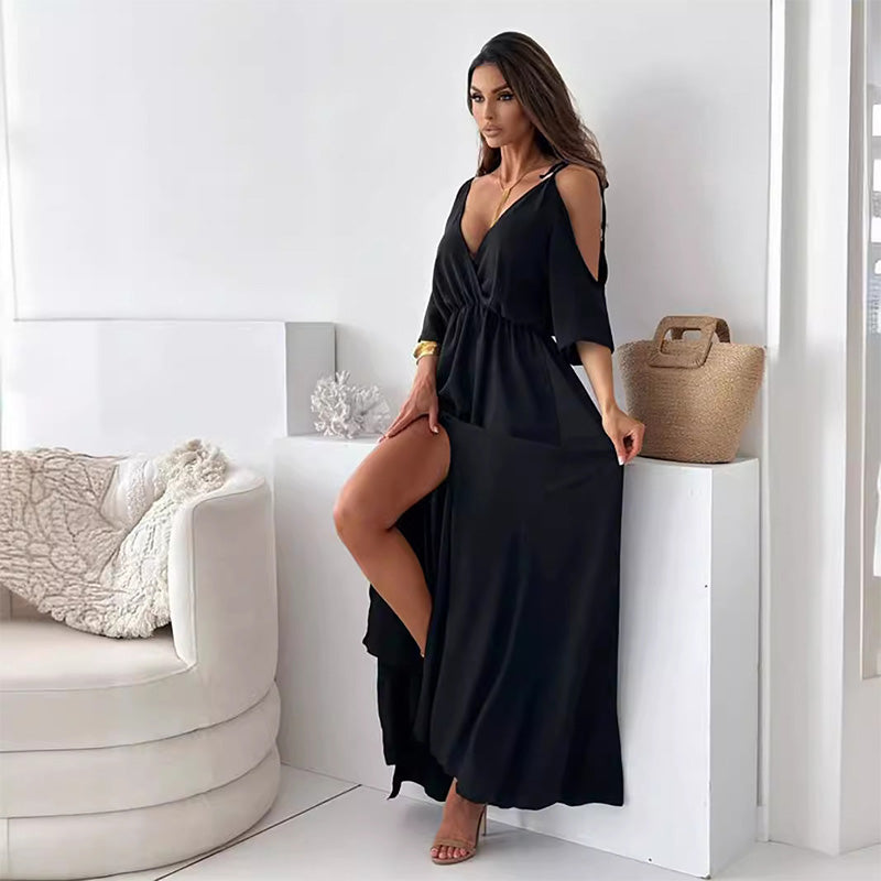 Valentina™ | Robe Maxi Fluide Sans Épaules