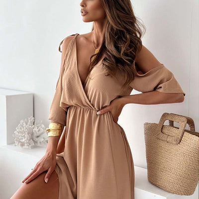 Valentina™ | Robe Maxi Fluide Sans Épaules