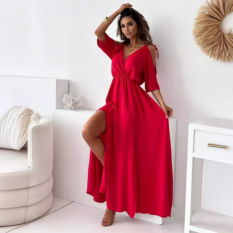 Valentina™ | Robe Maxi Fluide Sans Épaules