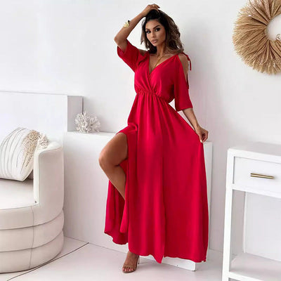 Valentina™ | Robe Maxi Fluide Sans Épaules