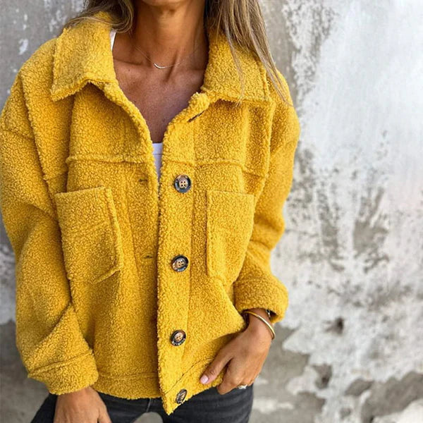 Dion - Veste en laine courte avec revers