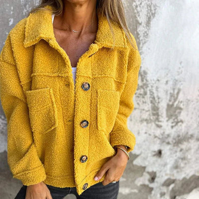 Dion - Veste en laine courte avec revers