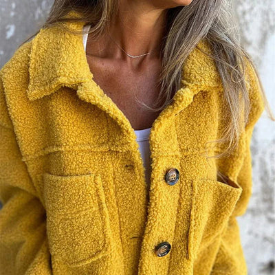 Dion - Veste en laine courte avec revers