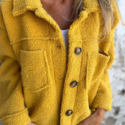 Dion - Veste en laine courte avec revers