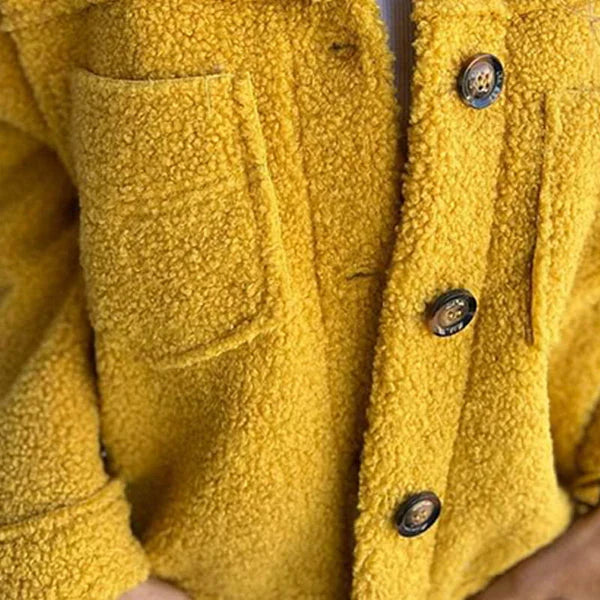 Dion - Veste en laine courte avec revers